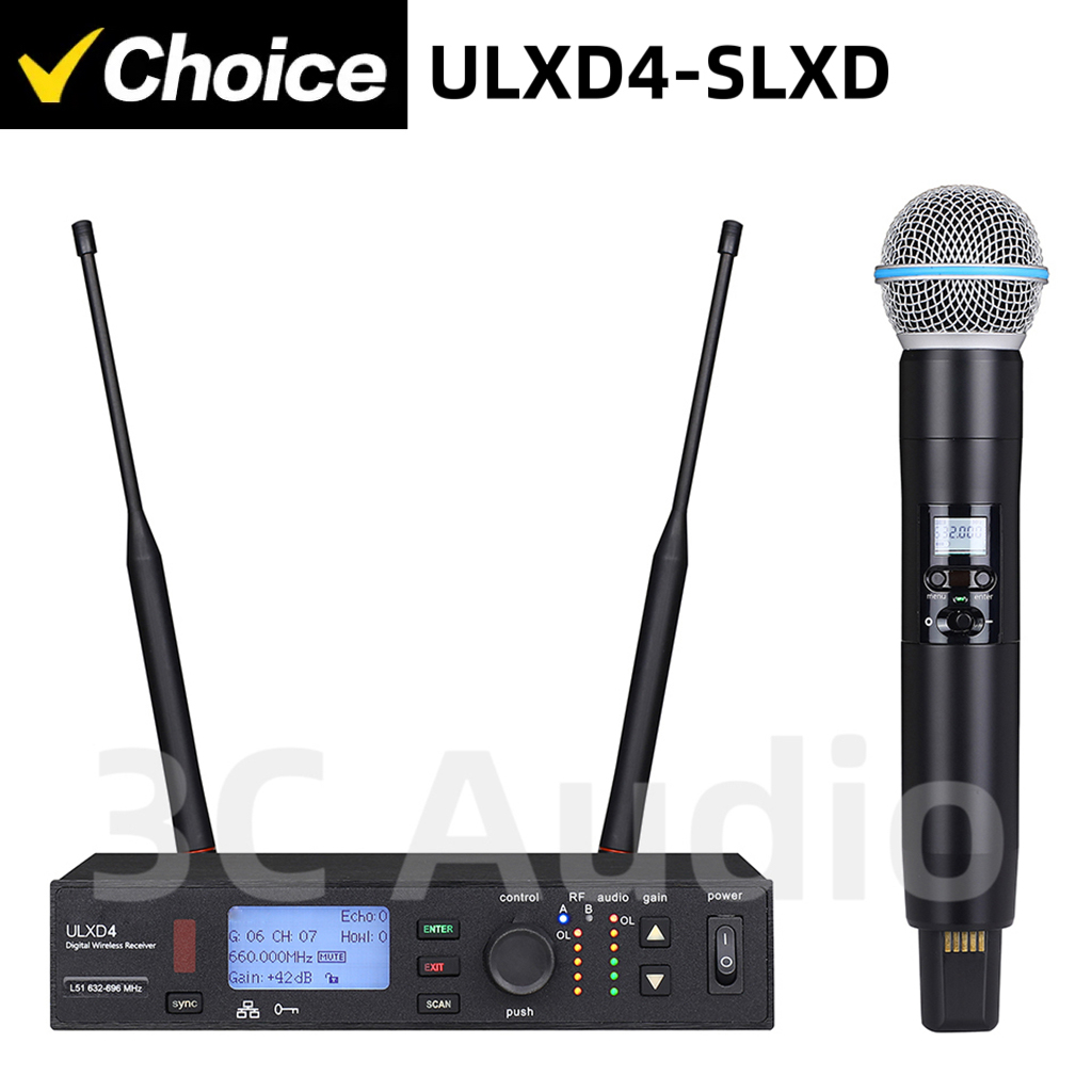 Shure Mic Sm58 - ULXD4-SLXD 500/600 МГц Профессиональный беспроводной микрофон