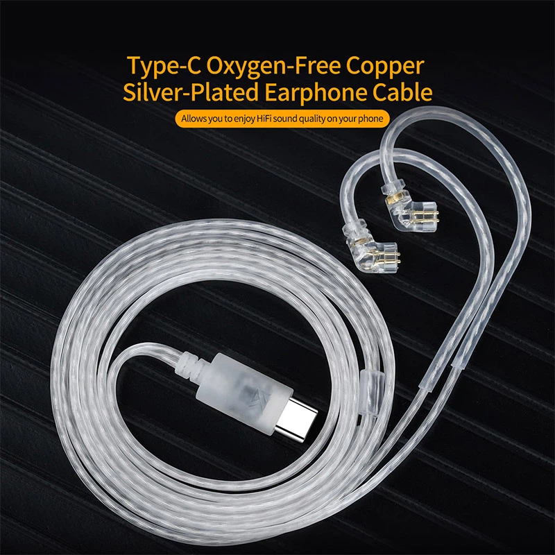 Кабель для наушников KZ, OFC,  – обзор и цена Usb C Earphone
